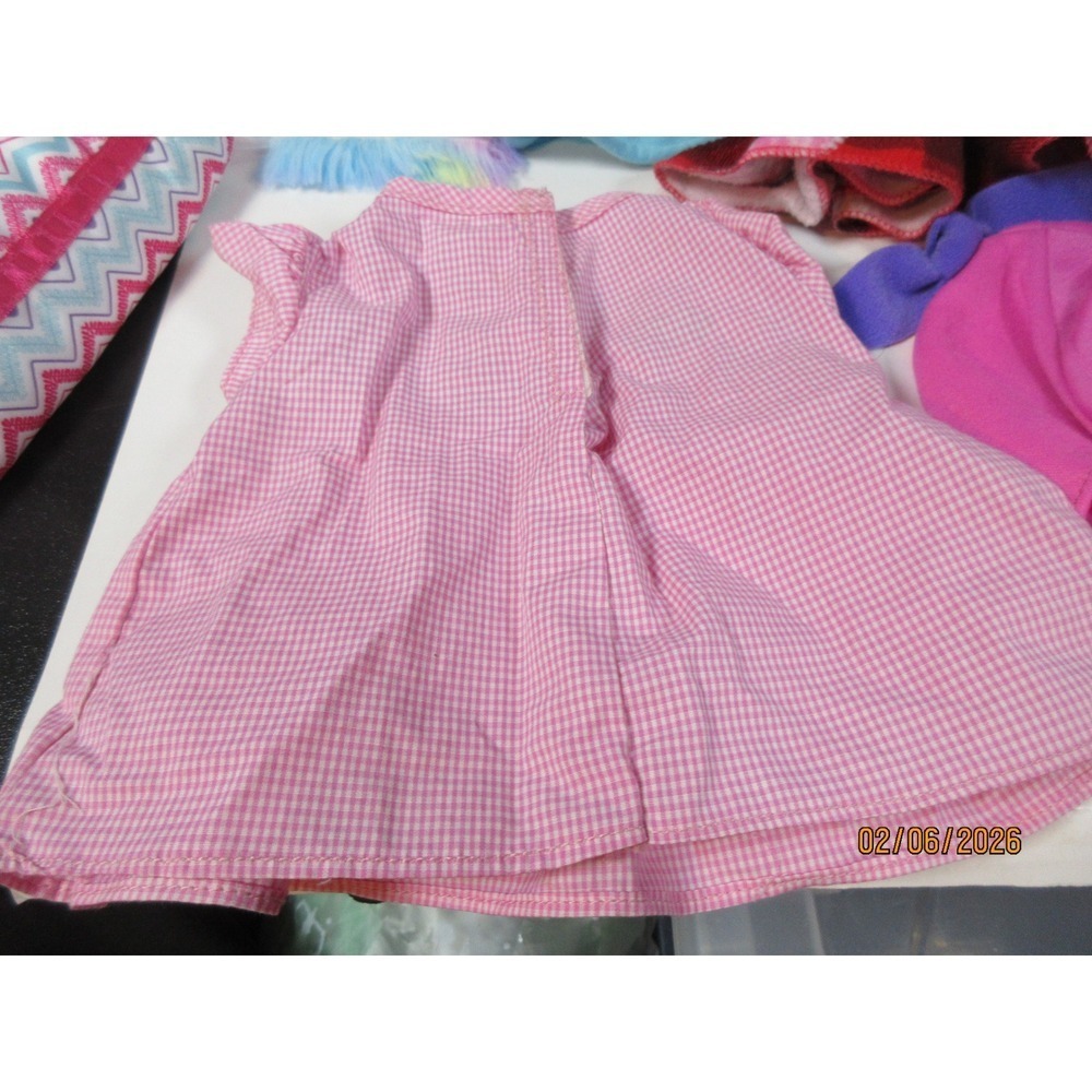 18 Inch Doll Clothes Lot Minnie Mouse Peppa Pig Gingham Dress Pink Moto Jacket - Picture 4 of 12